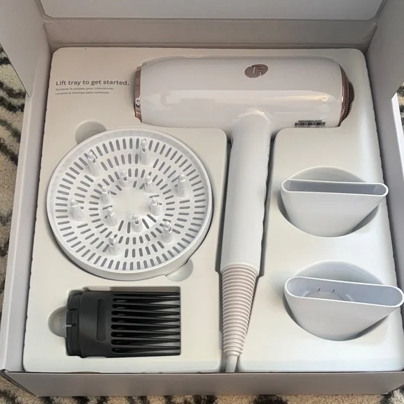 T3 StyleMax Hair Dryer in White and Rose Gold - Picture 2 of 3